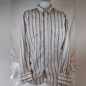 Men's XL Crazy Cowboy, Mother Of Pearl Snap Front Long Sleeve Shirt